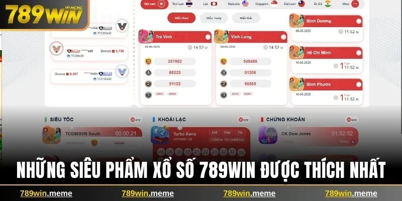 Những siêu phẩm xổ số 789win được thích nhất