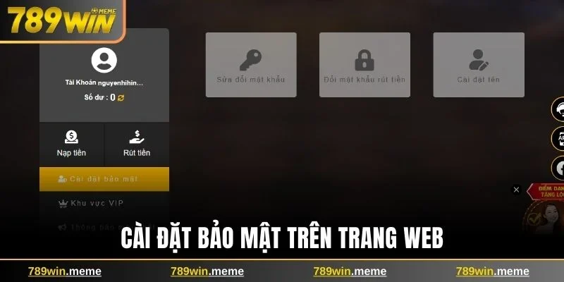 Tạo mật khẩu giao dịch trên trang web