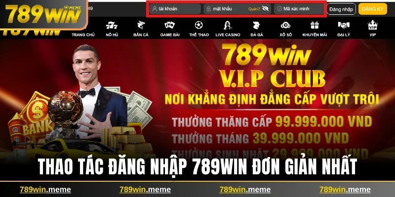 Thao tác đăng nhập 789win đơn giản nhất